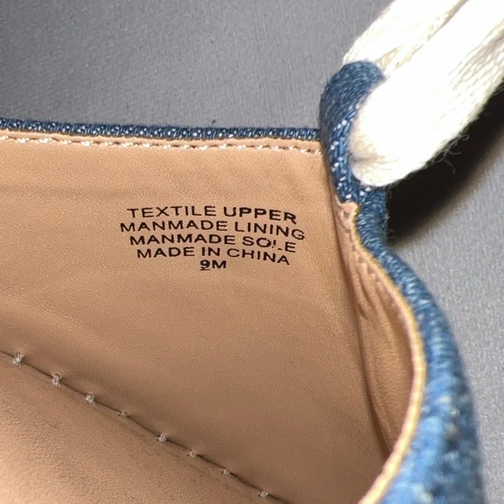 Ann Taylor Loft Chambray Lace Up‎ Espadrille Flats Size 9 EUC